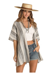 Panhandle Ladies Striped Kimono C3