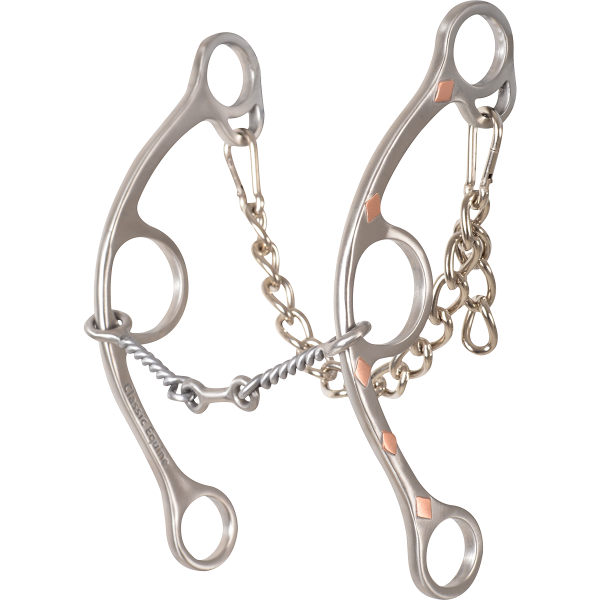 Classic Equine Twisted Wire Dogbone Gag Bit.