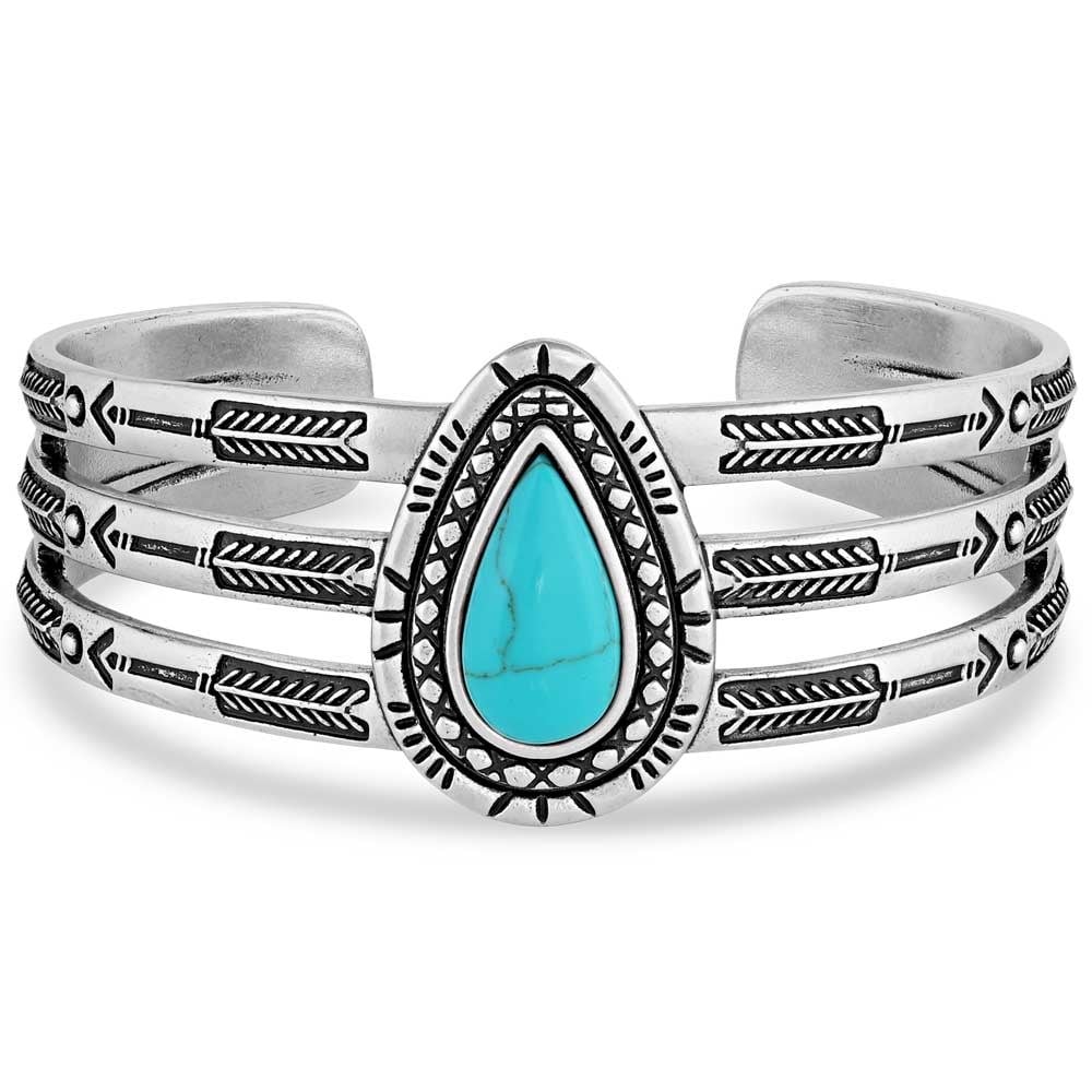 Montana Silversmiths Ways of the West Turquoise Cuff Bracelet.