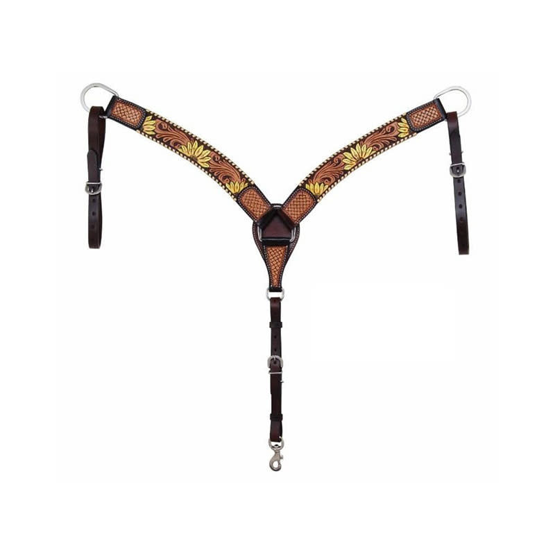 Rafter T Painted Sunflower Breastcollar.