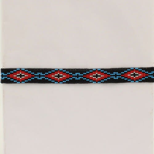 Twister Black Beaded Hatband