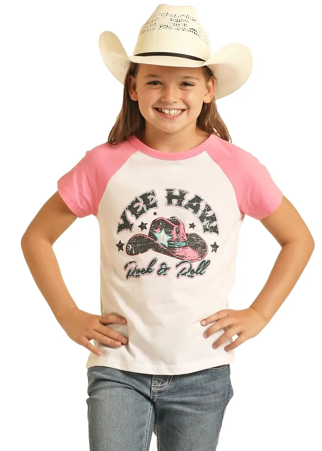 Rock & Roll Cowgirl Girl's Yee Haw Tee