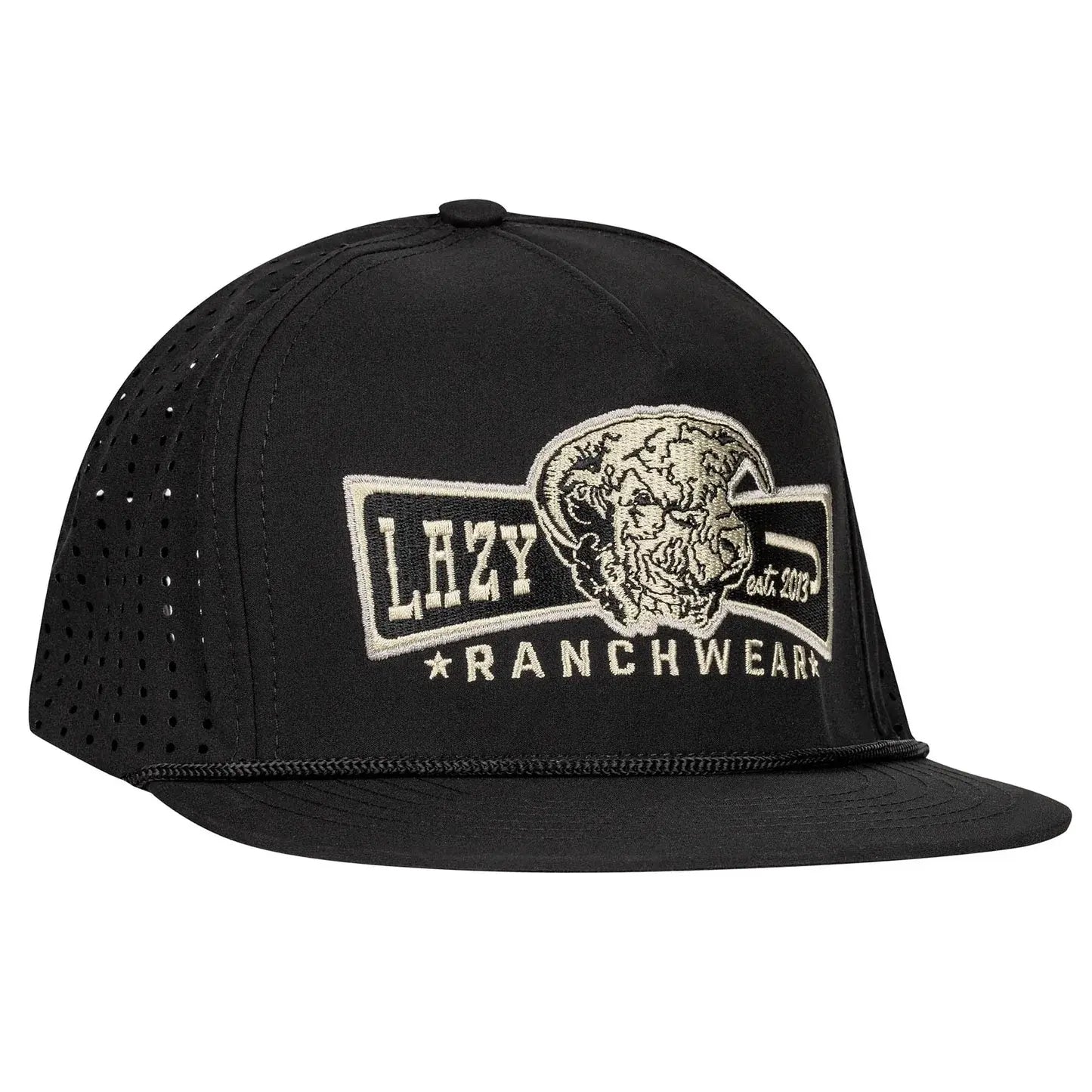 Lazy J Ranch Wear Diamond Banner Performance Rope Cap.