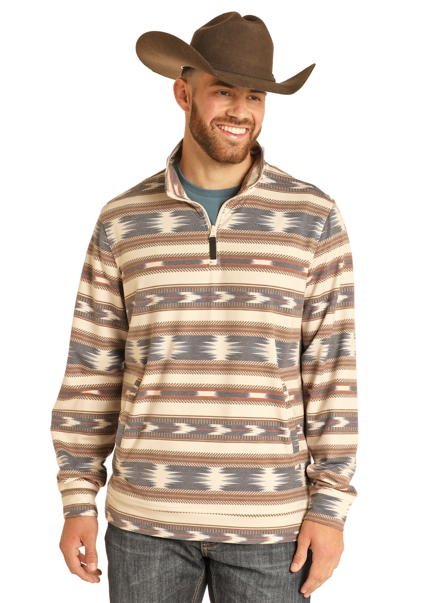 Rock & Roll Men's Stripe Performance Pullover