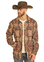 Rock & Roll Men's Aztec Jacquard Shirt Jacket