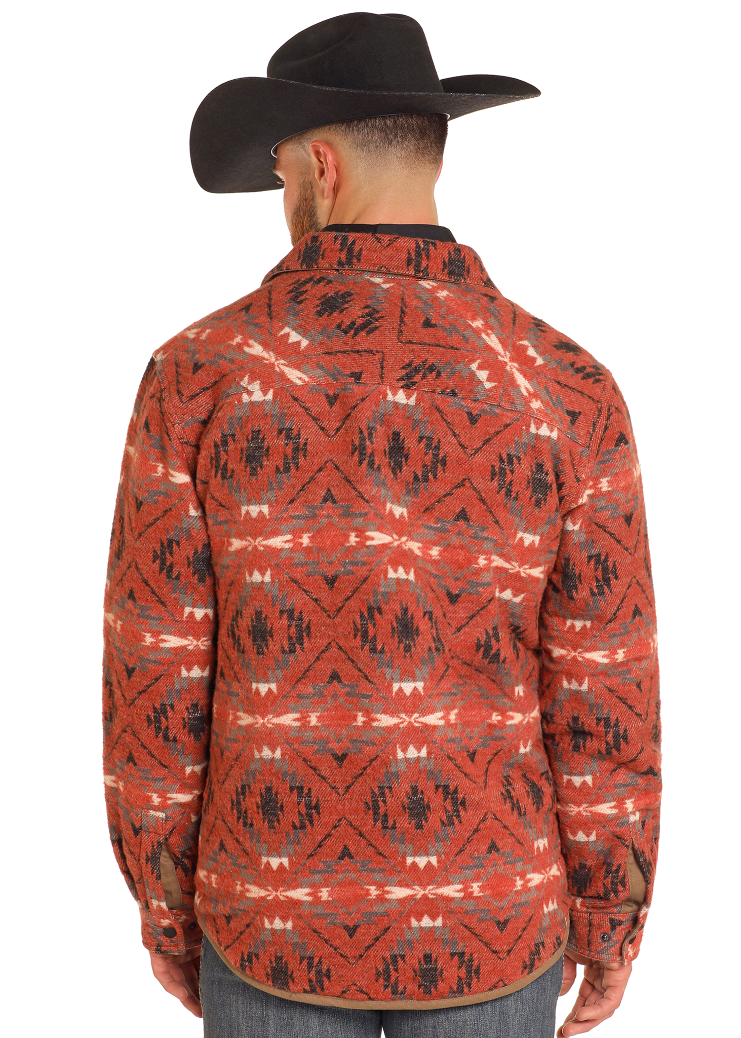 Rock & Roll Men's Reversible Herringbone Aztec Jacquard Jacket