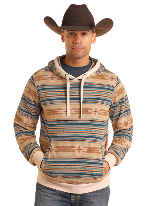 Rock & Roll Cowboy Men's Aztec Hoodie