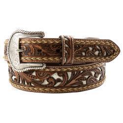 Nocona Men's Scrolling Filigree Western Belt