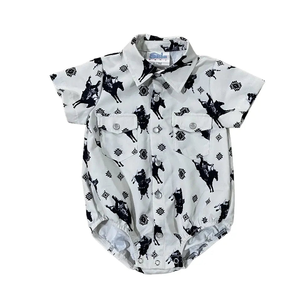 Shea Baby Boy's Timey Short Sleeve Shirt