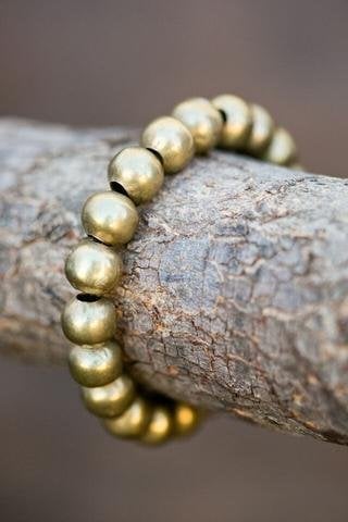 Golden Beads Stretch Bracelet.