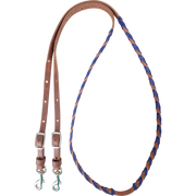 Martin Barrel Reins w Blue Lace BR58BLBLL