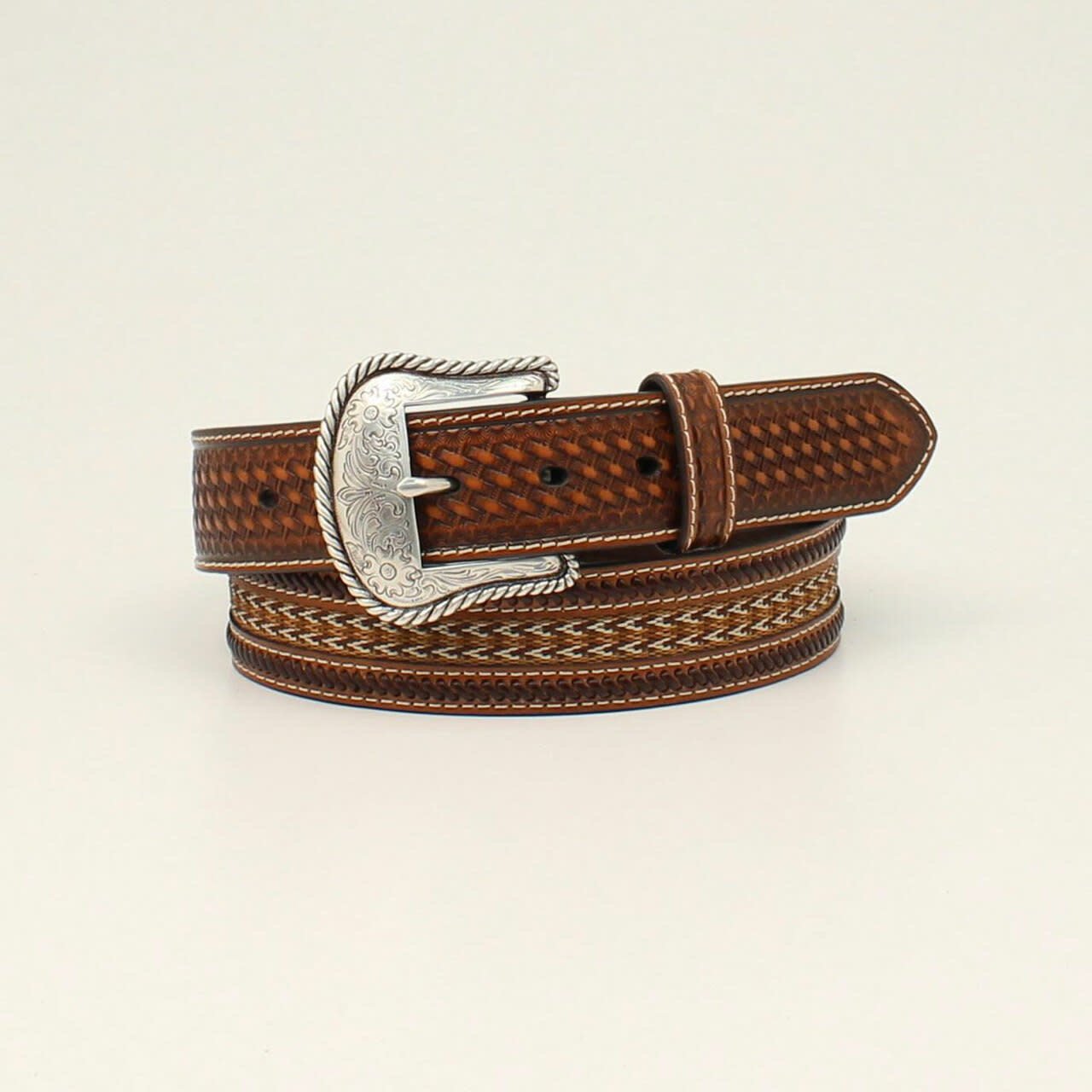 Nocona Men's Braided Inlay Belt