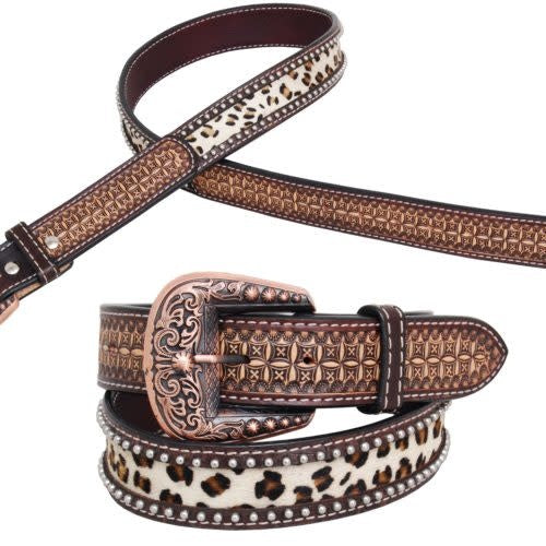 Rafter T Ladies Leopard Hair On Belt C4 Size Small