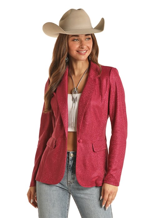 Rock & Roll Ladies Pink Iridescent Blazer