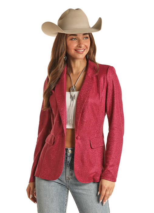 Rock & Roll Ladies Pink Iridescent Blazer