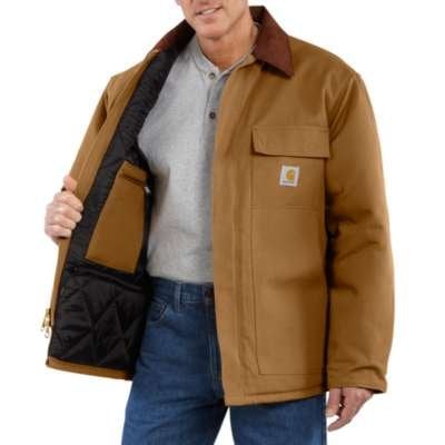 Men's Carhartt Arctic Quilt Lined Duck Traditional Coat C003-BRN C4 Size 3XL.