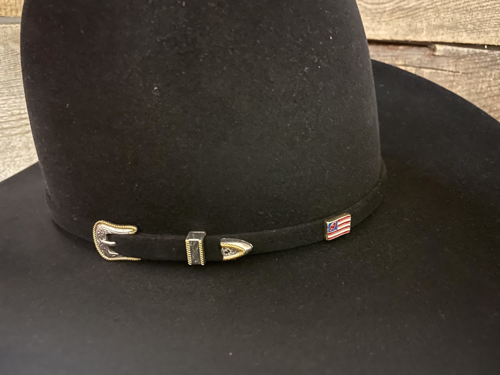 American Hat Co. 10X Black Open 4 1/2" Felt