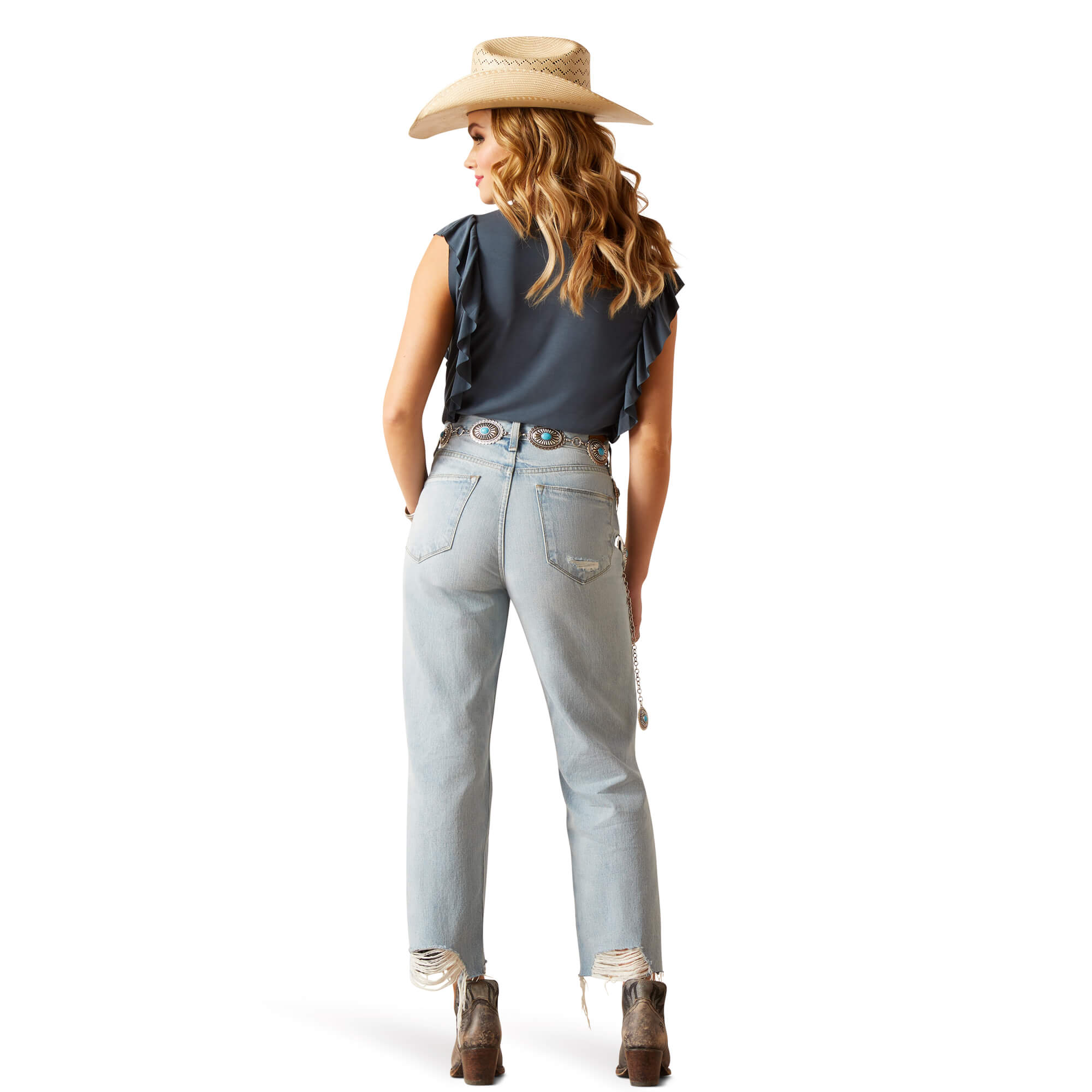 Ariat Women's Ultra High Rise Tomboy Straight Jean.