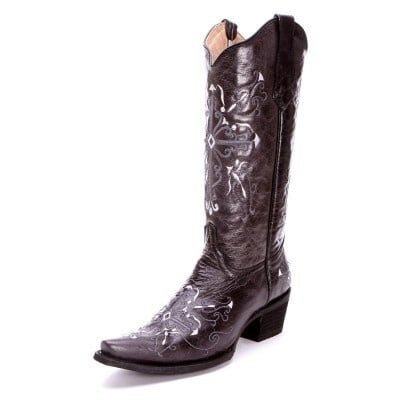 Circle G Women's Black Cross Boots C3.