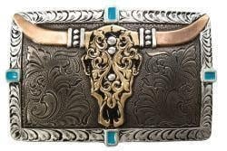 Crumrine Cow Skull Western Buckle