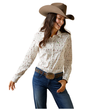 Ariat Women's Santa Fe Wrinkle Resist Kirby Stretch Button Down Shirt.