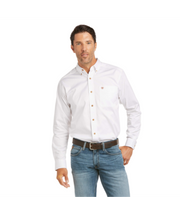 Ariat Men's Solid Twill Fitted Button Down Shirt