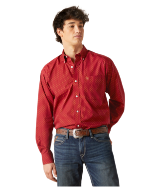 Ariat Mens Kaisen Red Long Sleeve Shirt C3