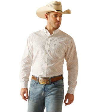 Ariat Men's Ogden White Pattern Shirt Big and Tall