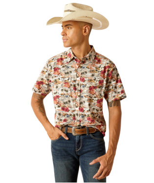 Ariat Men's Hakeem Retro Egret Shirt Size L