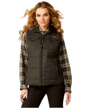 Ariat Women's Grizzly Quilted Black Vest.