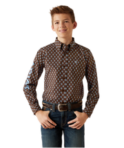 Ariat Boy's Team Oak Classic Fit Button Down Shirt