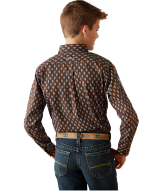 Ariat Boy's Team Oak Classic Fit Button Down Shirt