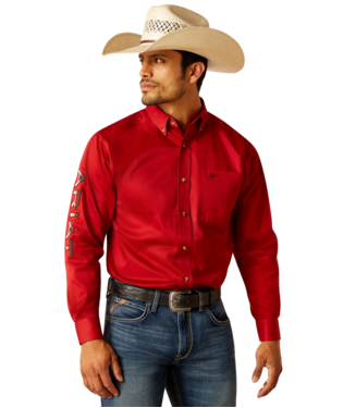 Ariat Men's Team Red Long Sleeve Shirt.