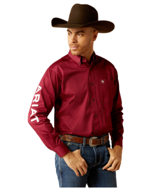 Ariat Men's Team Dark Red Twill Shirt