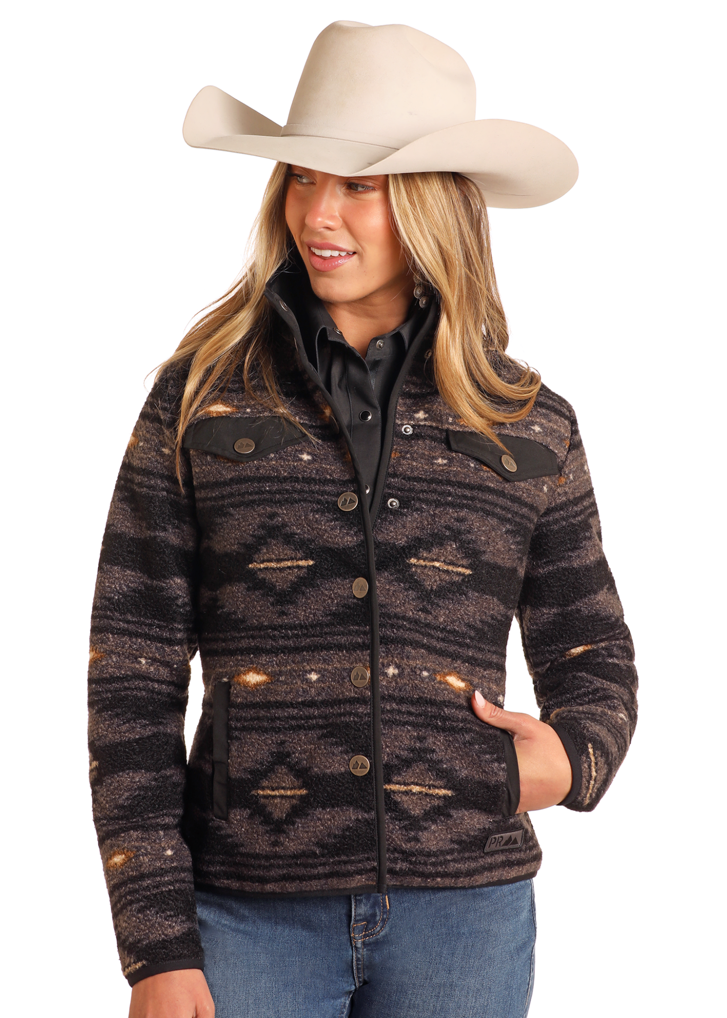 Powder River Aztec Print Berber Jacket.