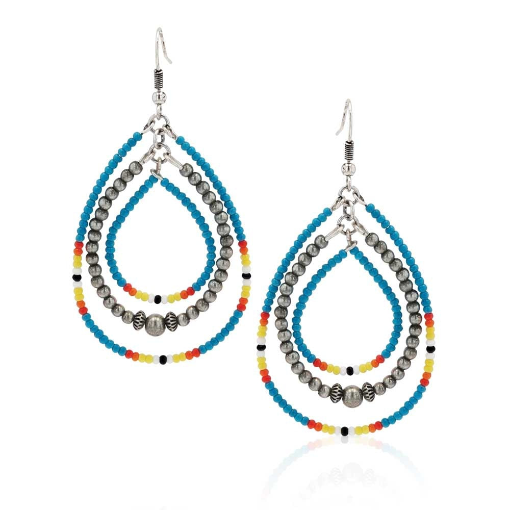 Montana Silversmiths Southwestern Sunrise Beaded Attitude Earrings.