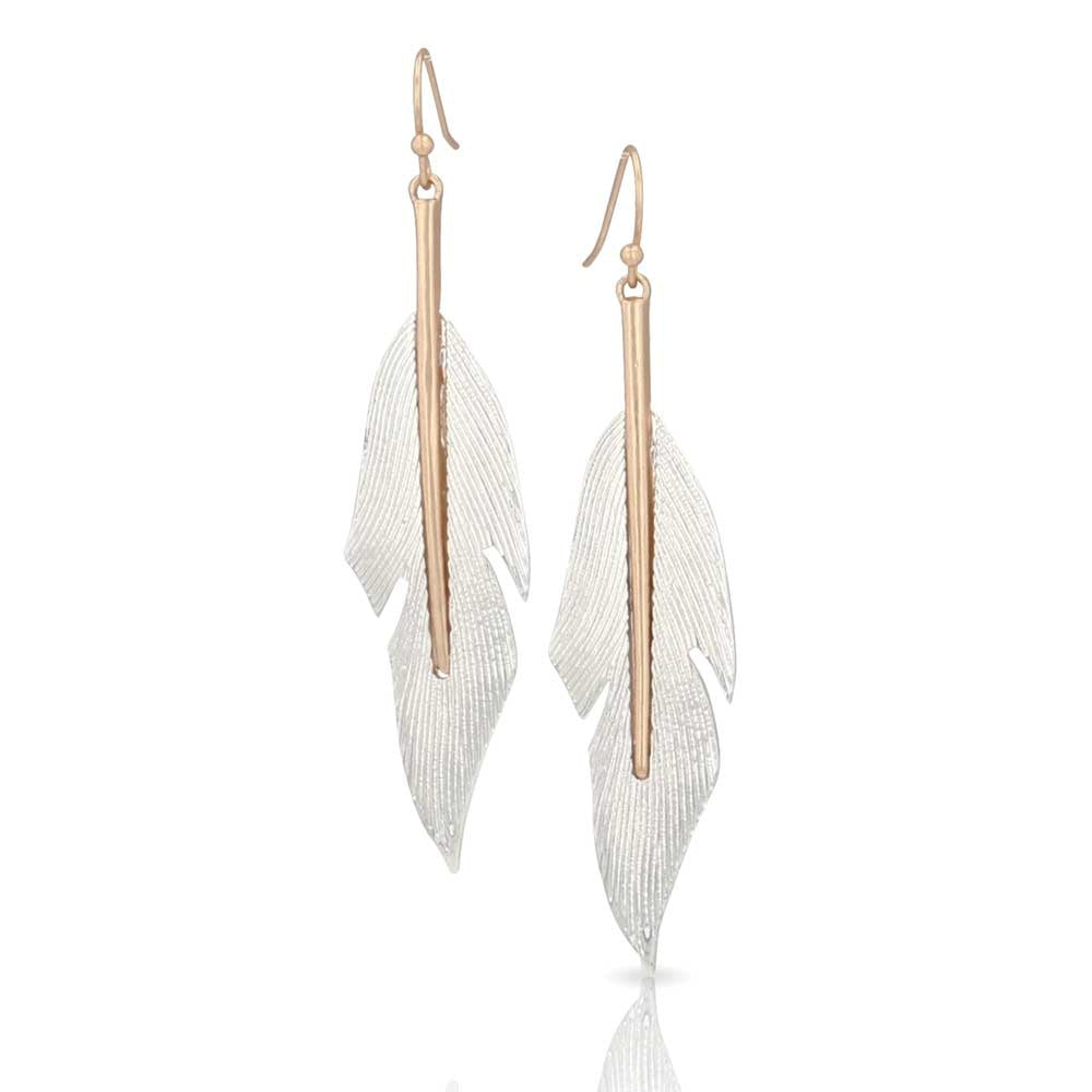 Montana Silversmiths Feathers Descend Attitude Earrings.