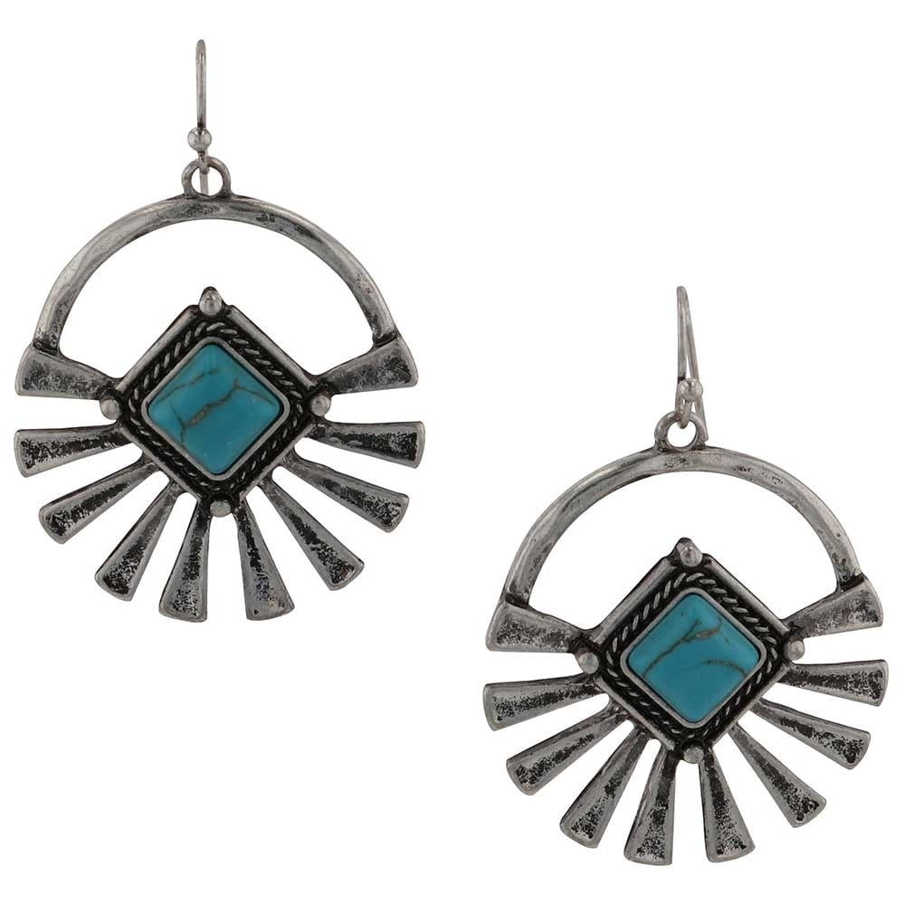 Montana Silversmiths Sunburst Sky Turquoise Earrings.