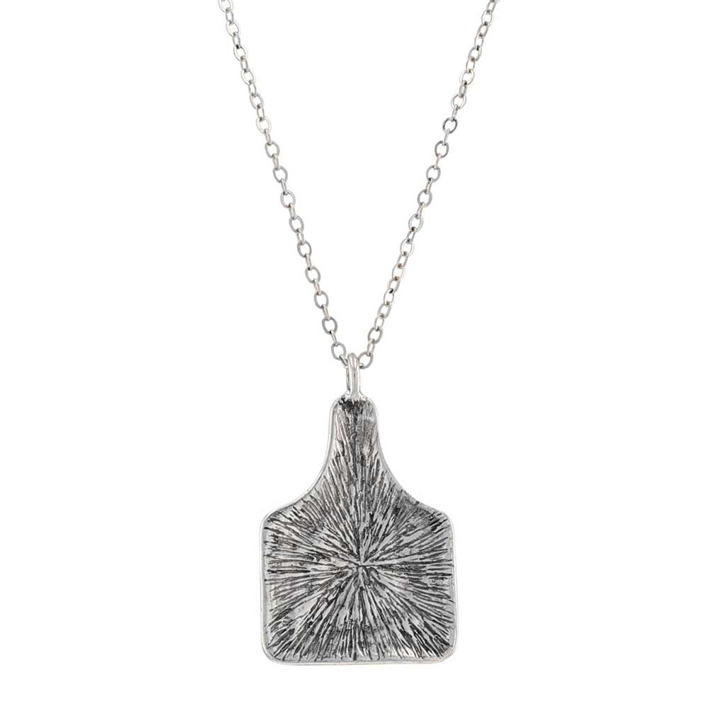 Montana Silversmiths Floral Cowtag Attitude Necklace.