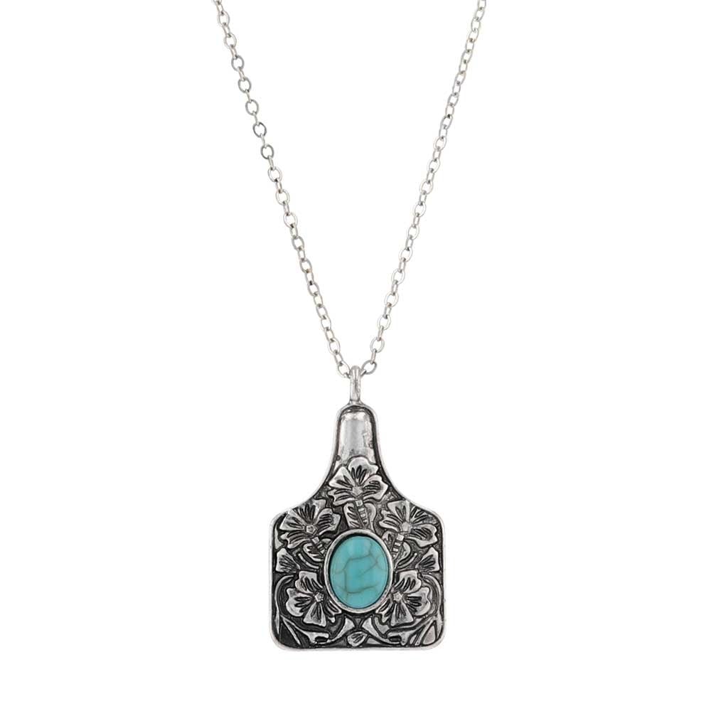 Montana Silversmiths Floral Cowtag Attitude Necklace