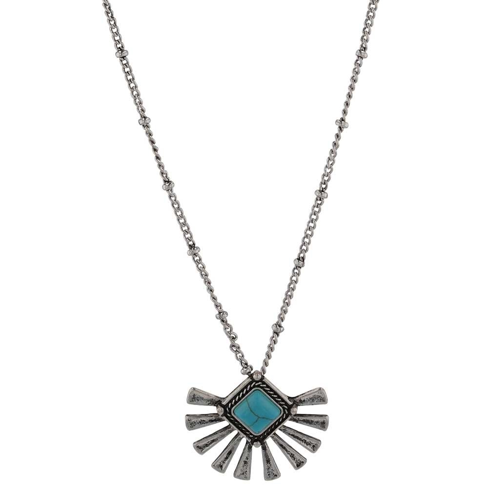 Montana Silversmiths Sunburst Sky Turquoise Necklace.