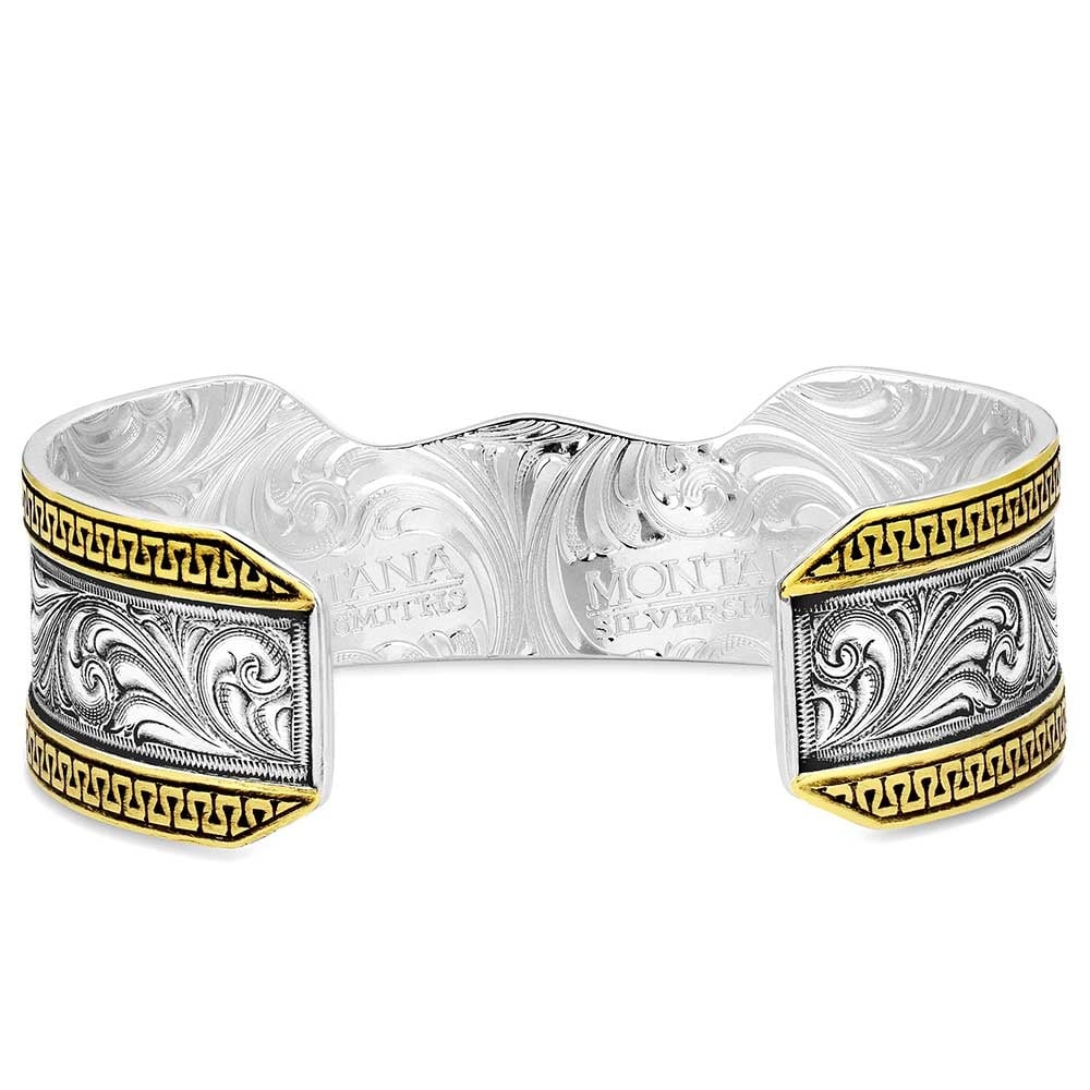 Montana Silversmiths Carved Longhorn Cuff Bracelet.