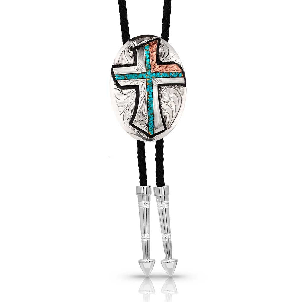 Montana Silversmiths Inner Light Turquoise Bolo Tie.