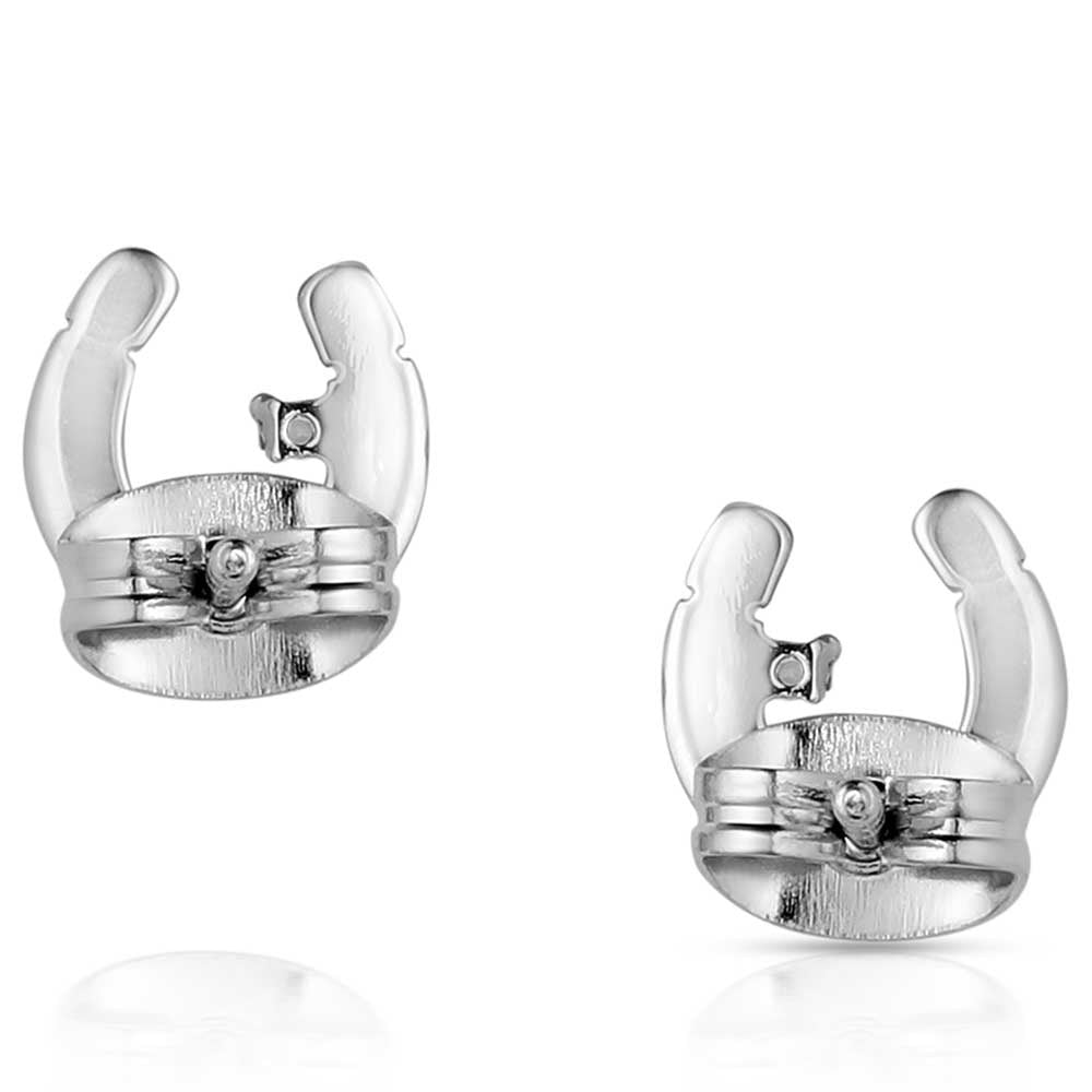 Montana Silversmiths Little Light Horseshoe Earrings.