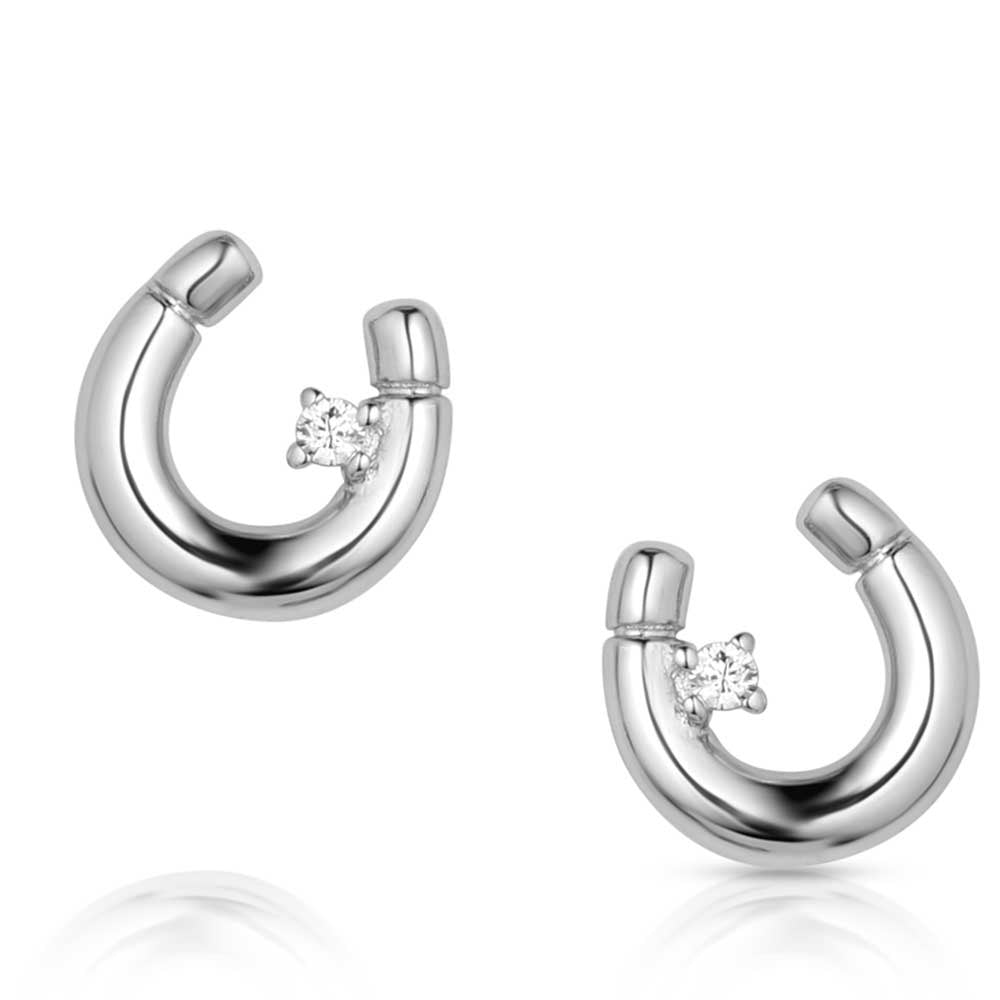 Montana Silversmiths Little Light Horseshoe Earrings.