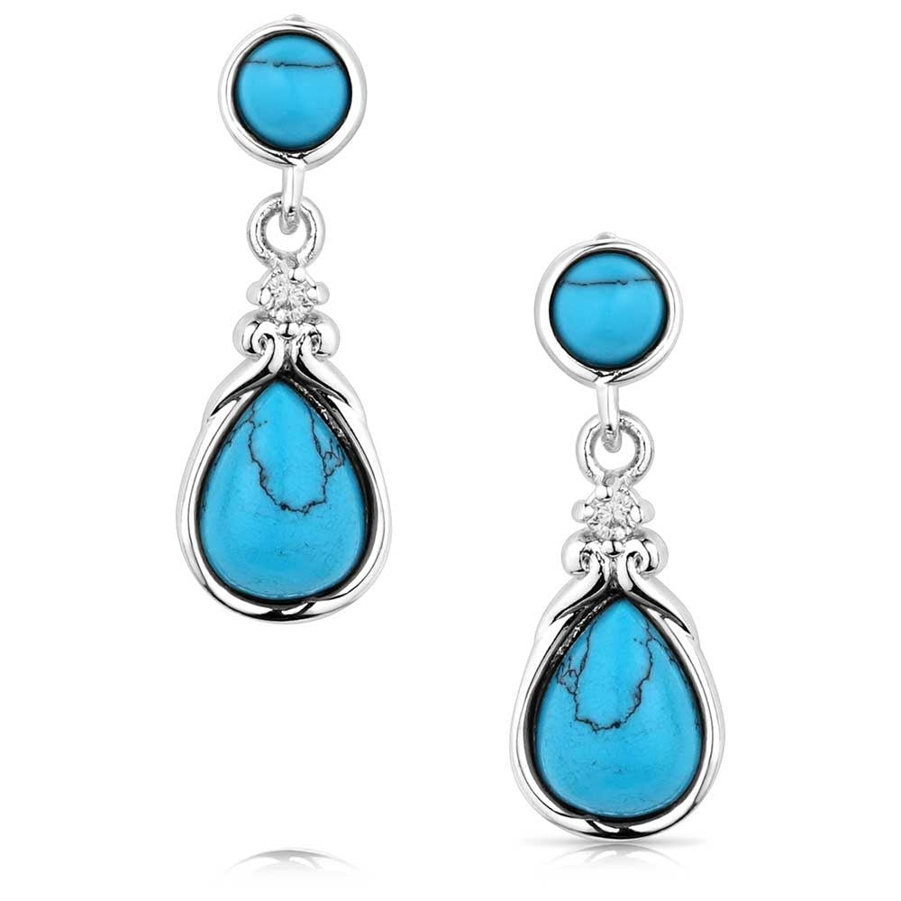 Montana Silversmiths Blue Sands Turquoise Earrings.