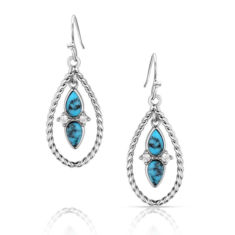 Montana Silversmiths Moonlit Ocean Turquoise Earrings.