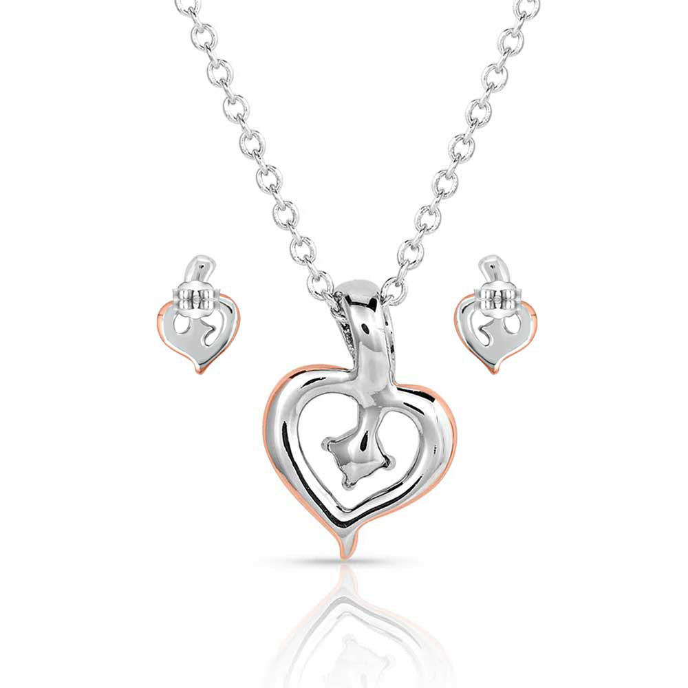 Montana Silversmiths Heart on the Line Jewelry Set