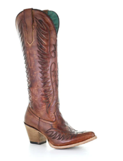 Corral Ladies Cognac Embroidery Western Boot