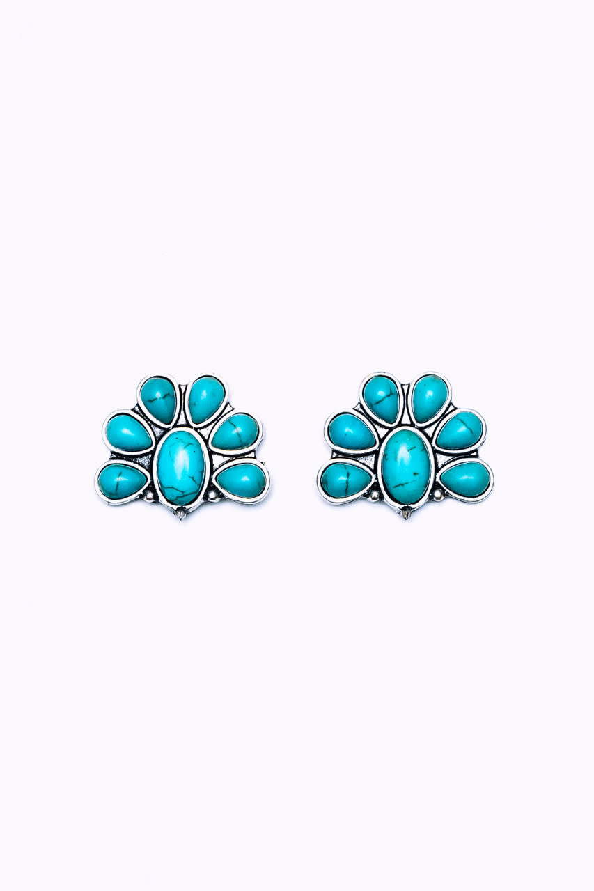 West & Co. Half Flower Earrings.